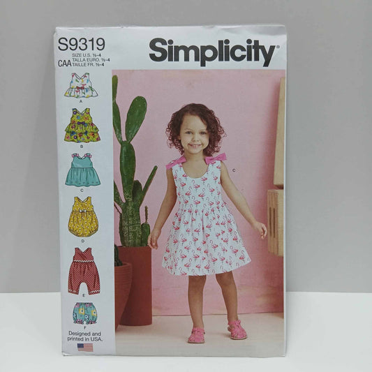 S9319 Toddlers Dress and Rompers