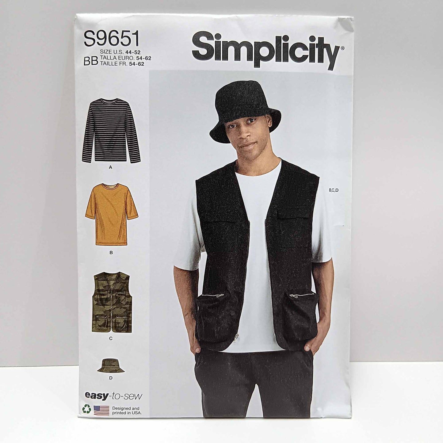 S9651 Men's Top, Vest and Hat