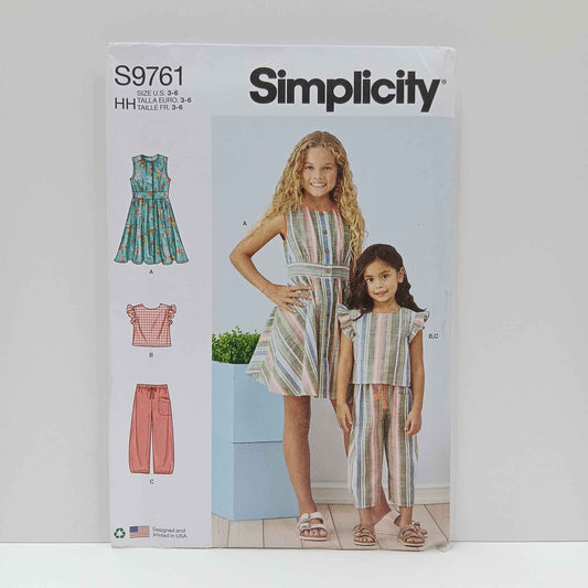 S9761 Girls Dress, Top and Pants