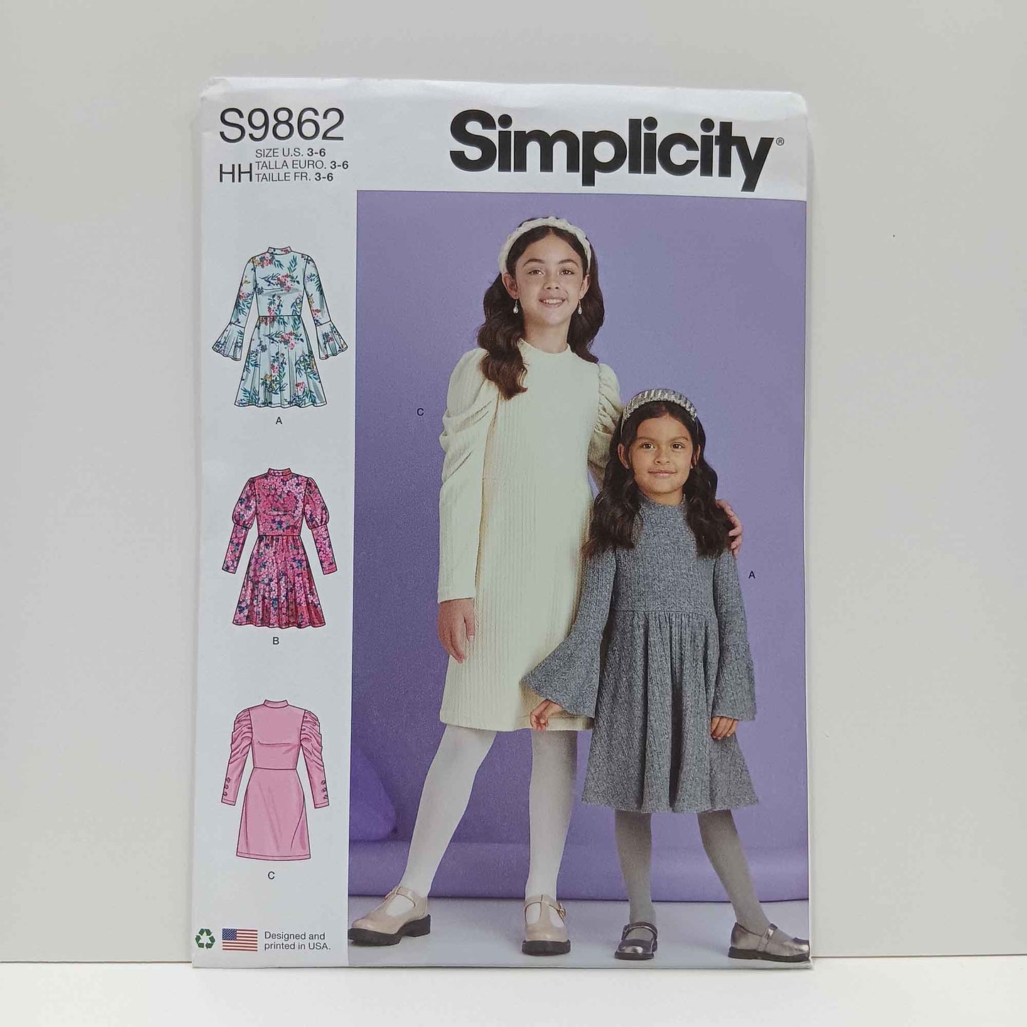 S9862 Girls Knit Dresses