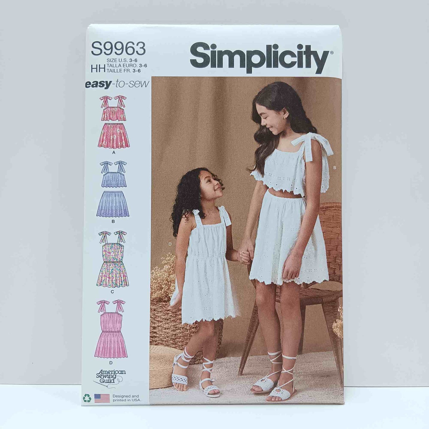 S9963 Childrens Top, Skirt and Dresses