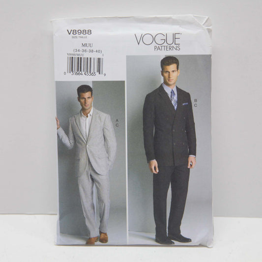 V8988 Men's Suit - Jacket and Pants