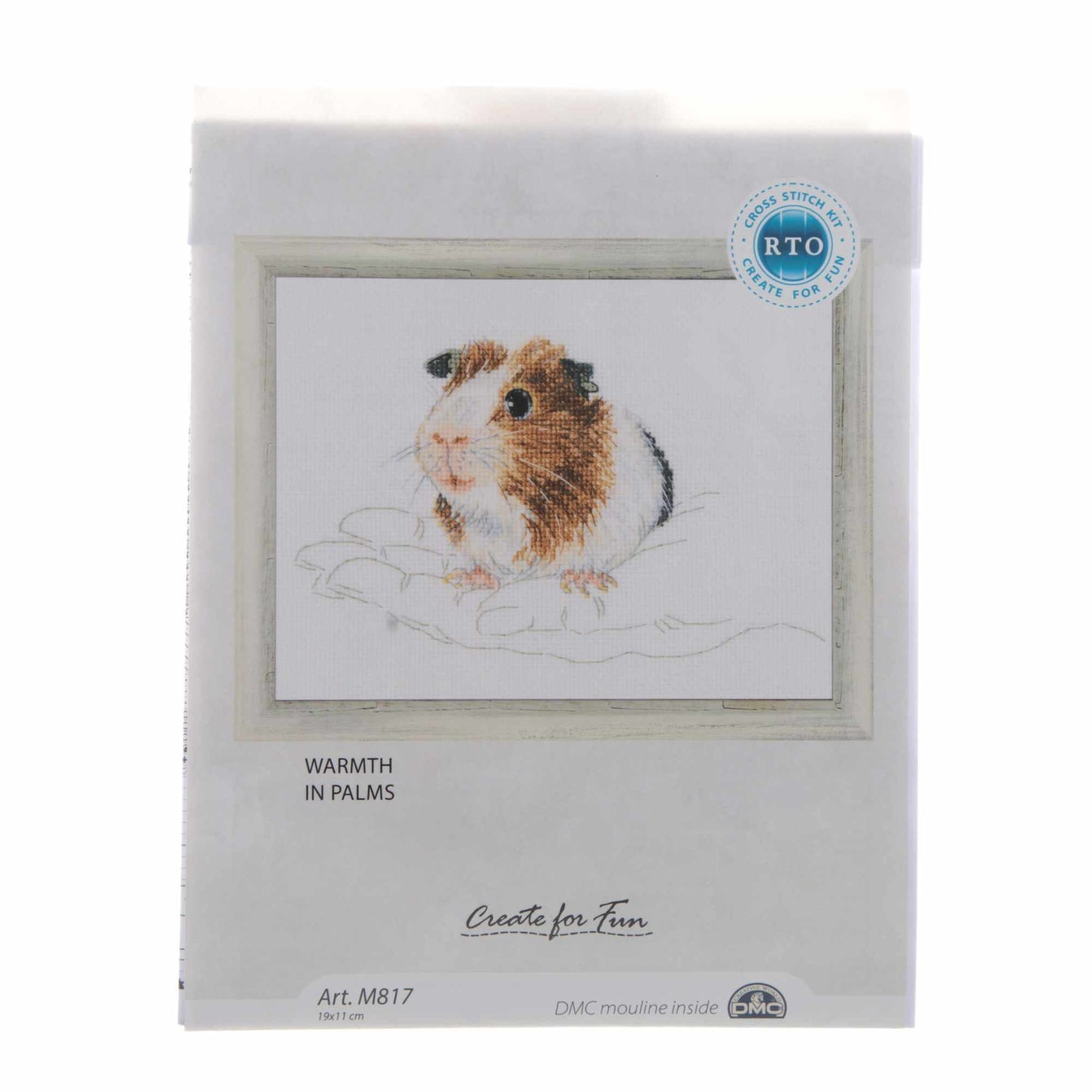 Warmth in Palms Guinea Pig Cross Stitch Kit