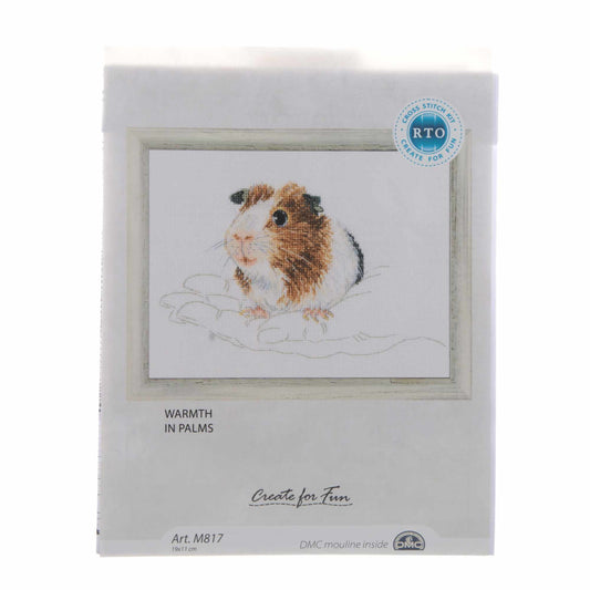 Warmth in Palms Guinea Pig Cross Stitch Kit