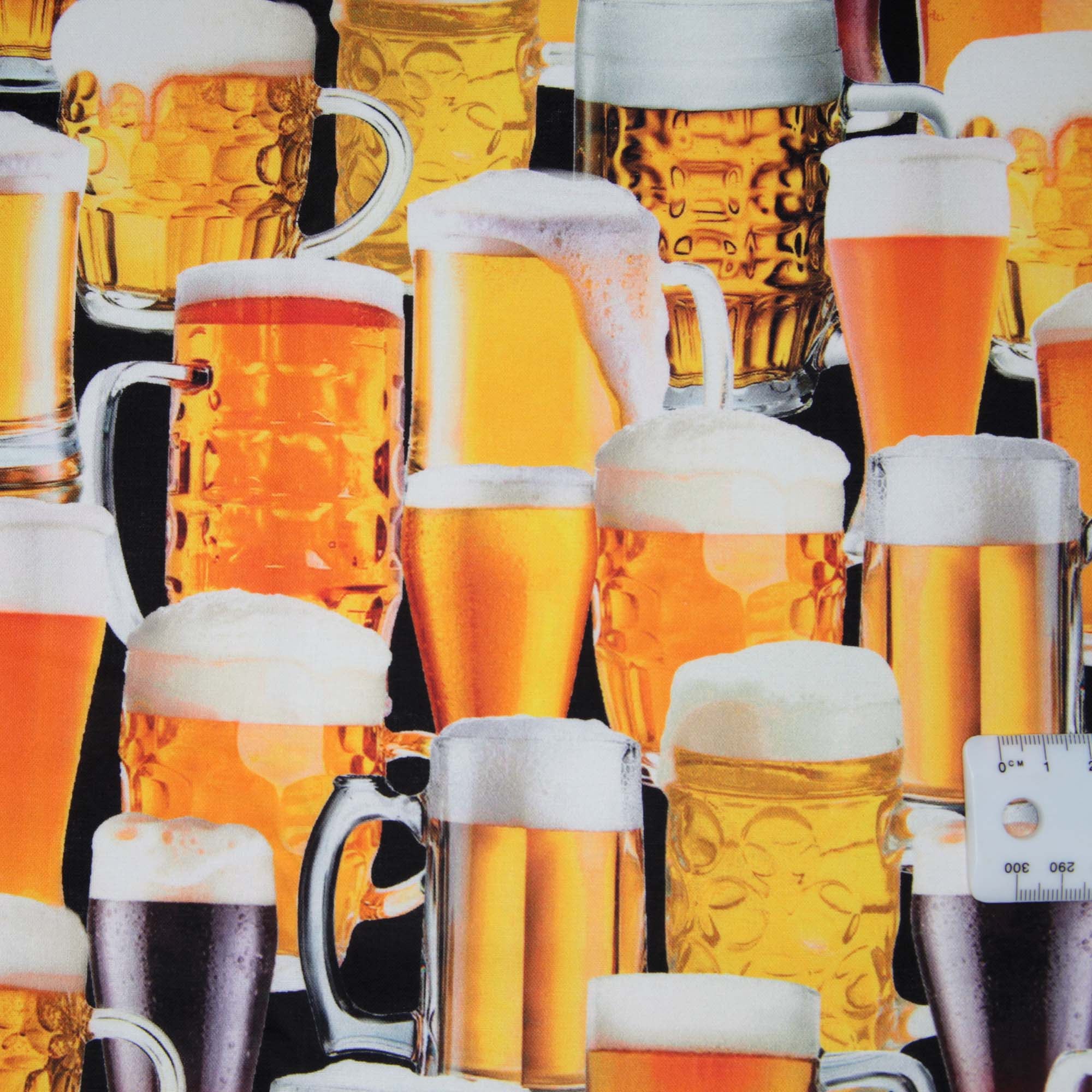 Ale House Beer Mugs Amber Curtis Fabrics