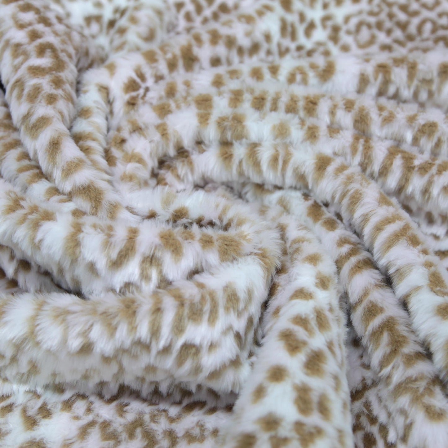 Fur - Cream Gold Leopard Print