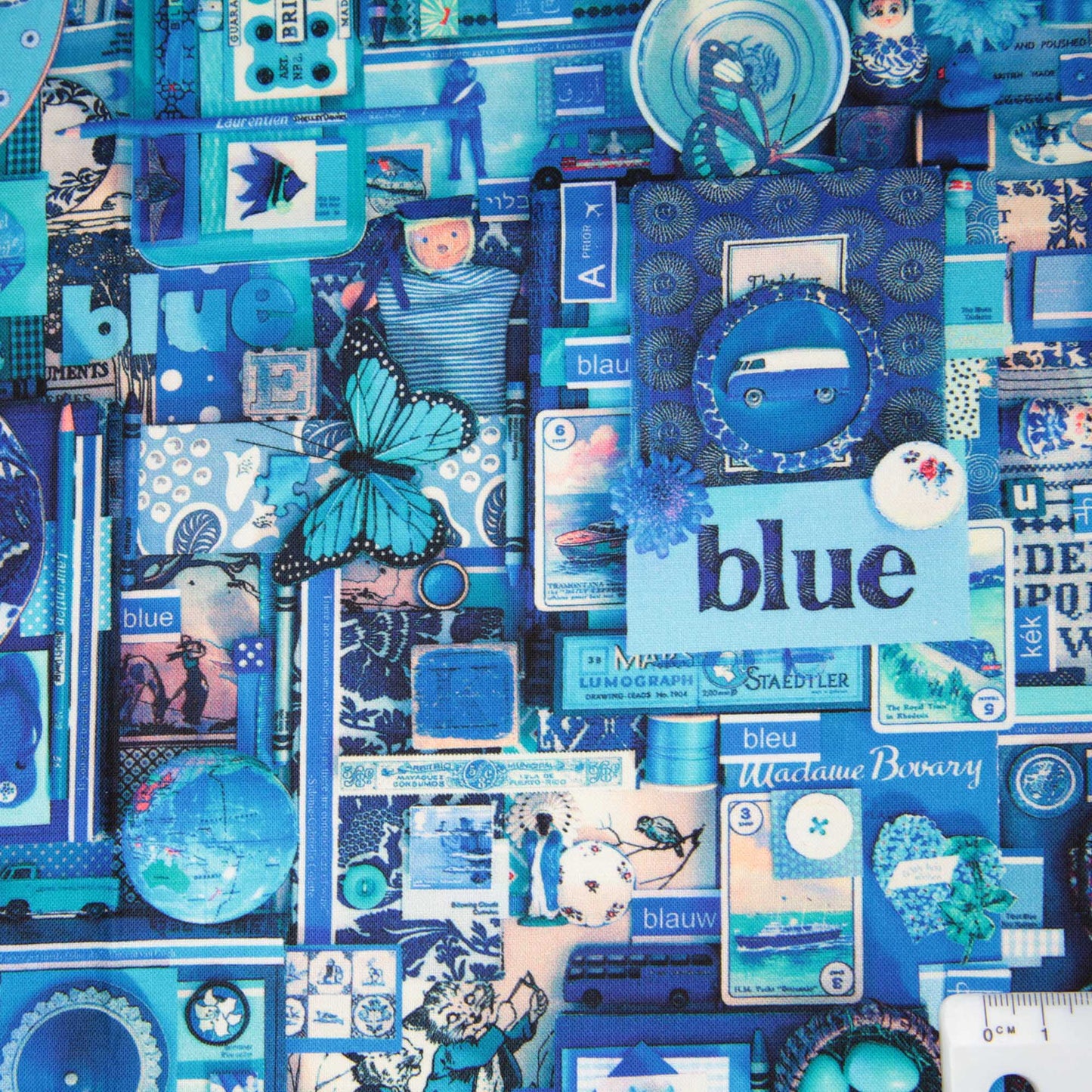 Color Collage - Blue