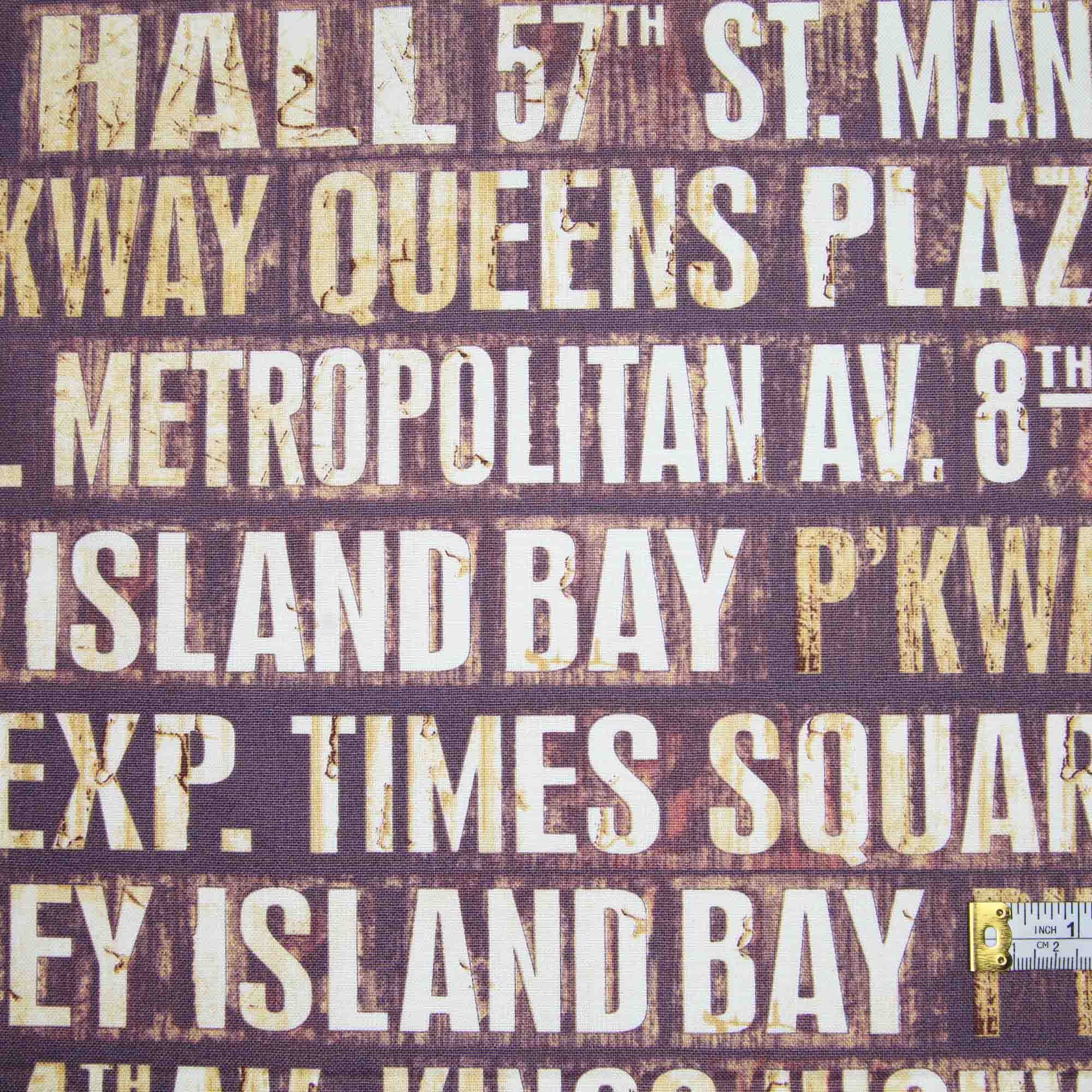 Subway Sign Pattern Subway Signs – Curtis Fabrics