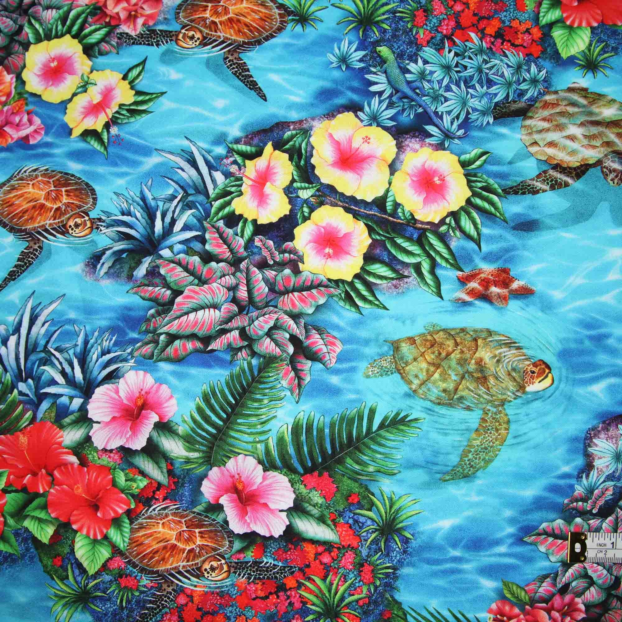 Tropical Canyon - Turtles – Curtis Fabrics
