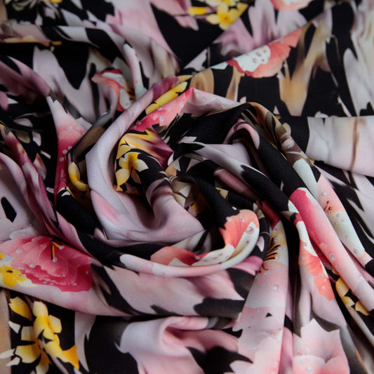 Floral Pink Crepe
