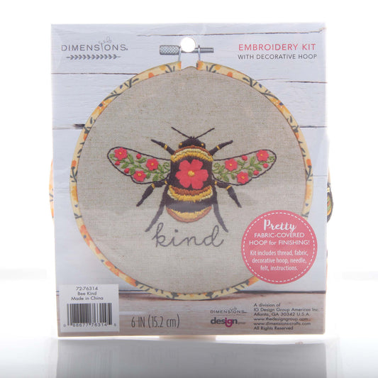 Bee Kind Embroidery Kit