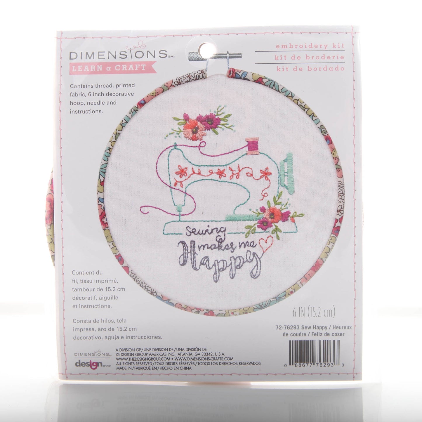 Sewing Makes Me Happy Embroidery Kit