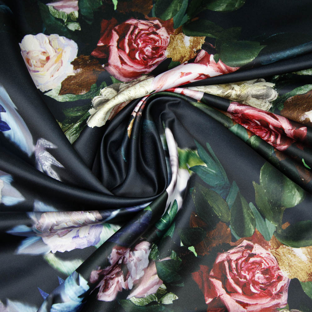 Poly Sateen - Floral