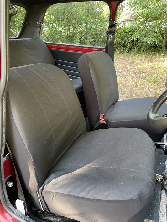Plain Black - Classic Mini Front Seat Covers