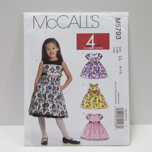 M5793 Children's Lined Dresses