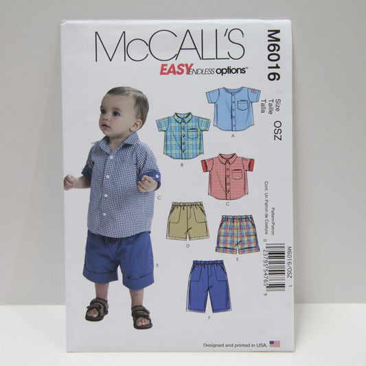 M6016 Infants Shirts, Shorts, and Pants