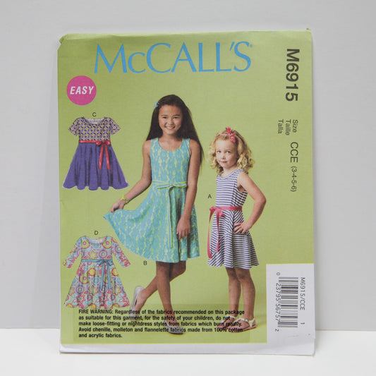 M6915 Childrens Dresses