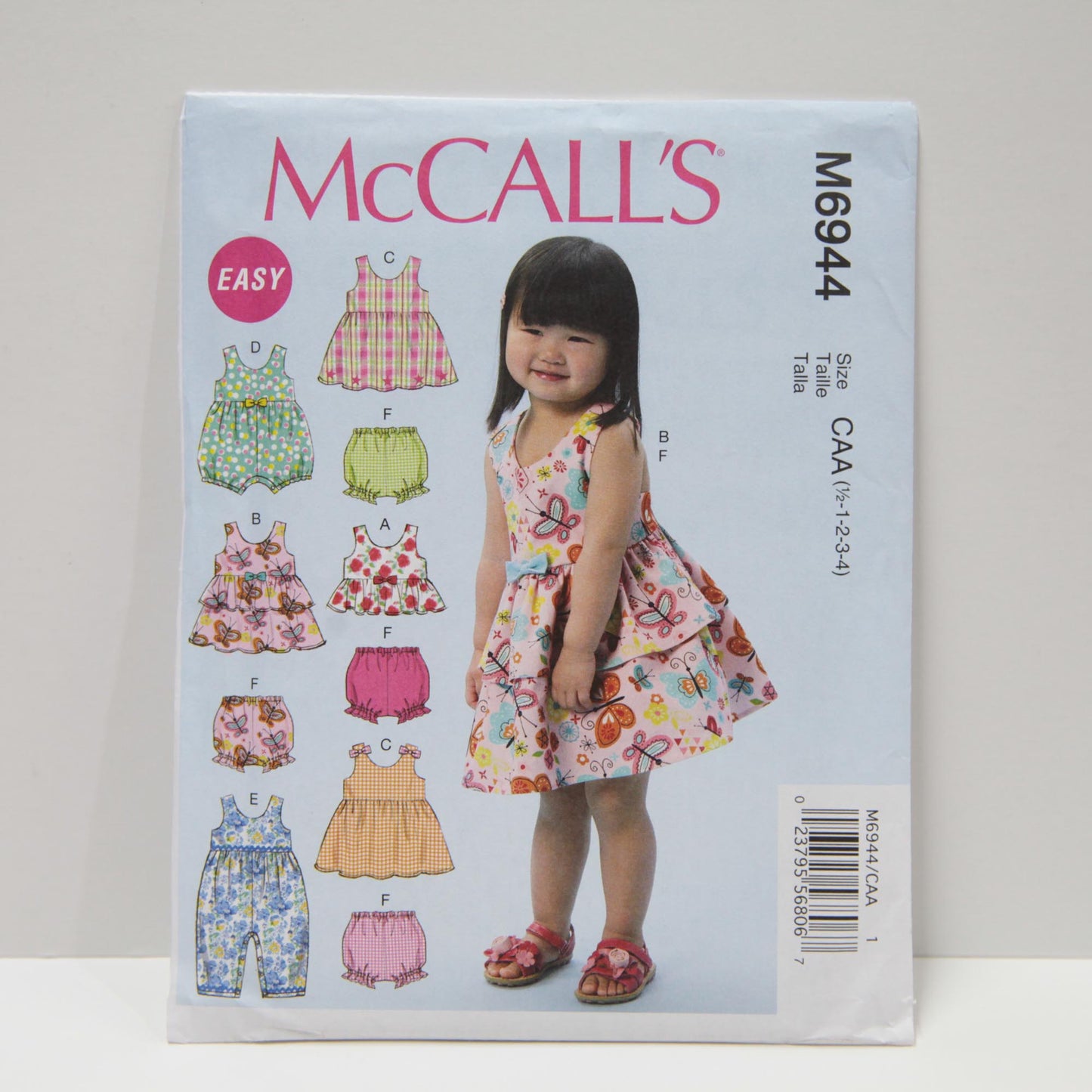 M6944 Toddlers Top, Dresses, Romper and Pants