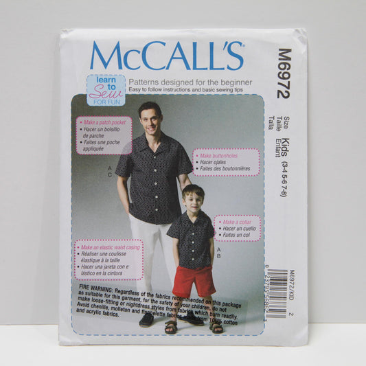 M6972 Mens and Boys Shirt, Shorts and Pants