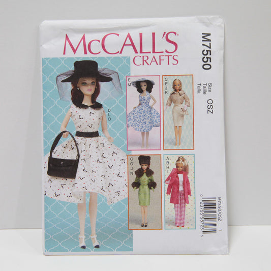 M7550 Clothes and Accessories for 11.5" doll