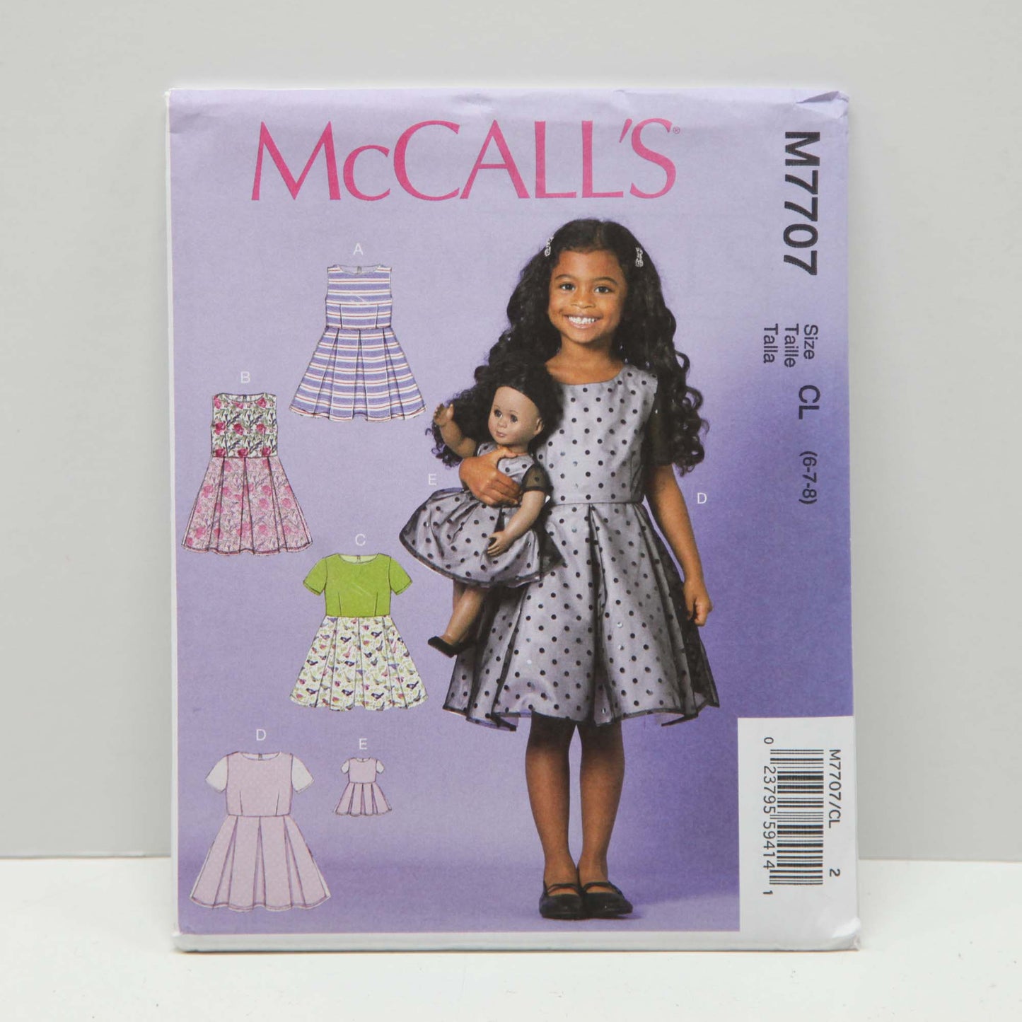 M7707 Childrens and 18" Doll Dresses