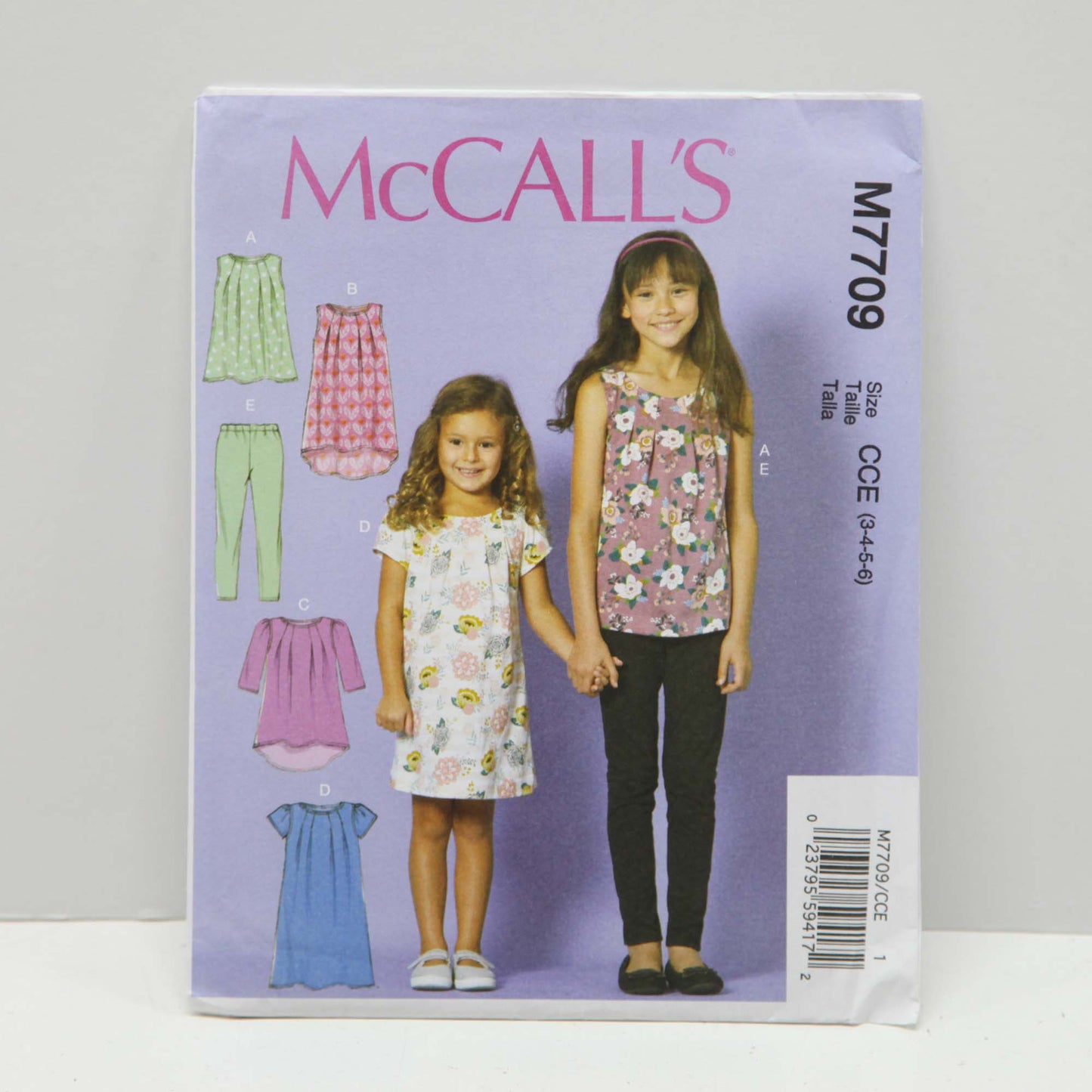 M7709 Childrens Tops, Dresses and Leggings