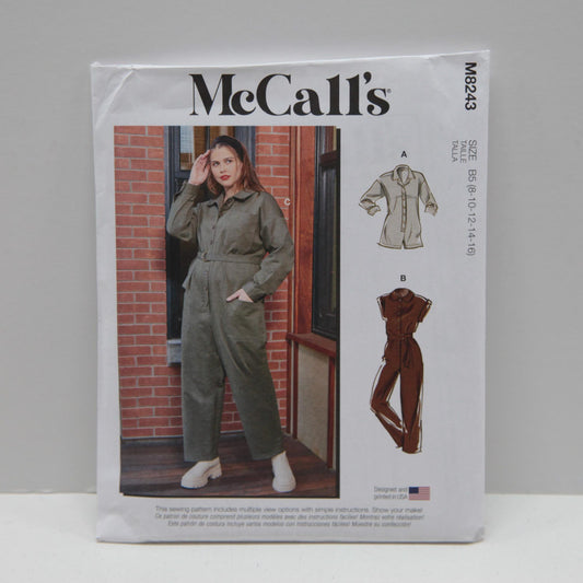 M8243 Misses and Women's Romper, Jumpsuit and Belt