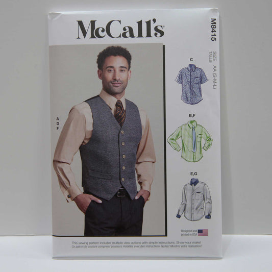 M8415 Men's Vest/Waistcoat, Shirt, Tie and Bow Tie