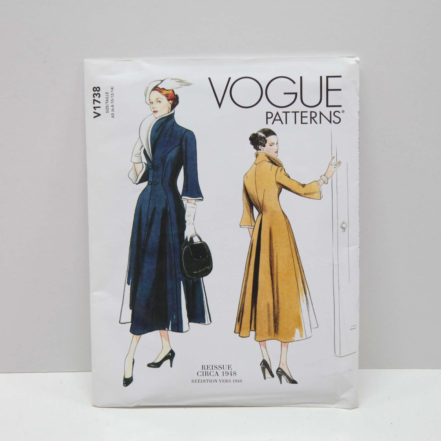 V1738 Vintage Vogue - Misses Dress Coat