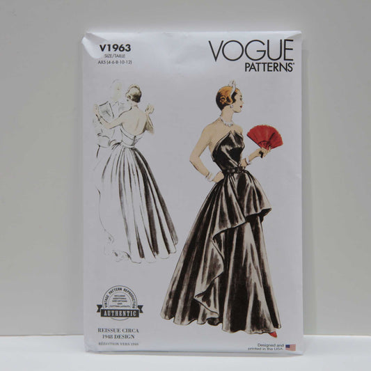 V1963 Vintage Vogue - Misses Evening Dress