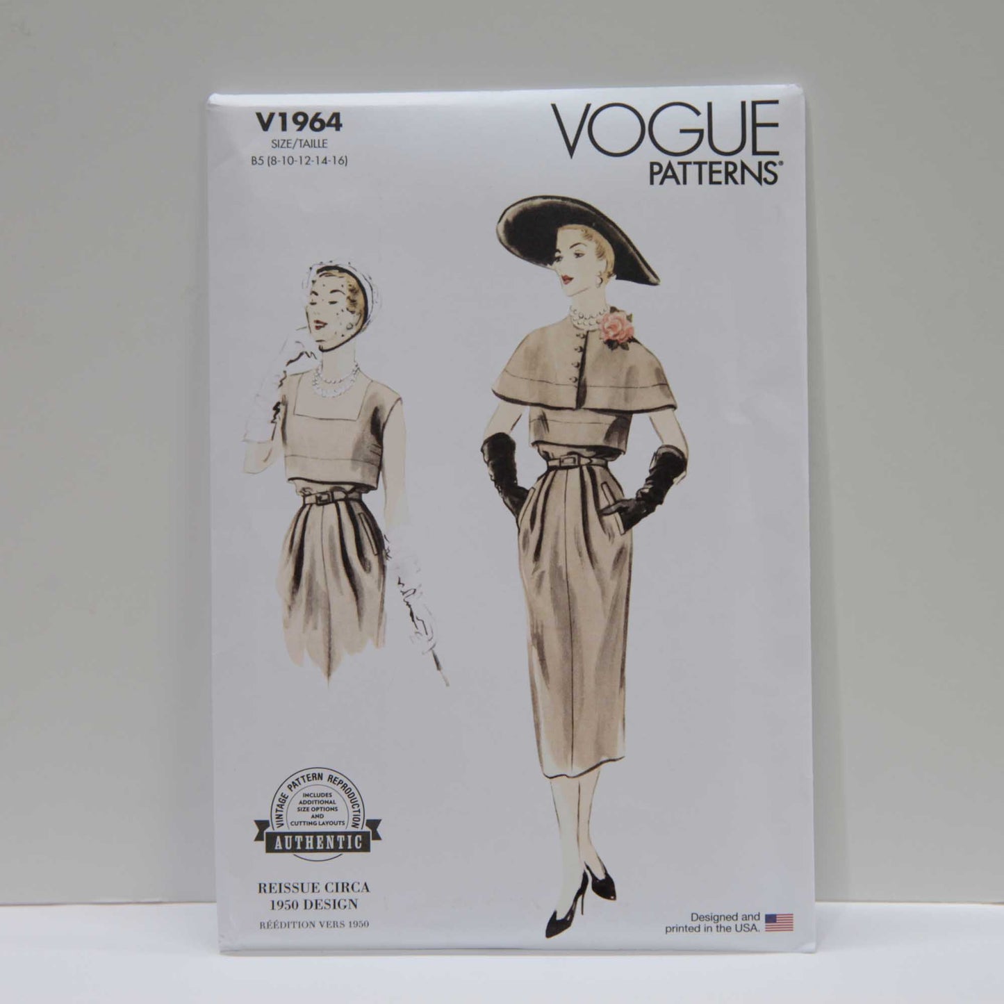 V1964 Vintage Vogue - Misses Dress and Capelet