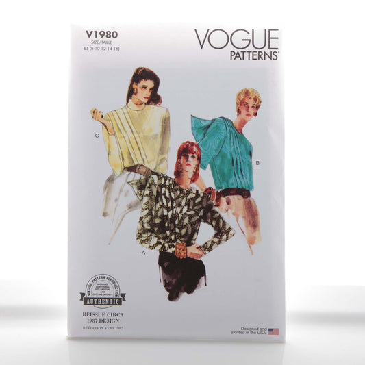 V1980 Vintage Vogue - Misses Blouse