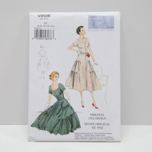 V9106 Vintage Vogue - Misses Dress and Belt