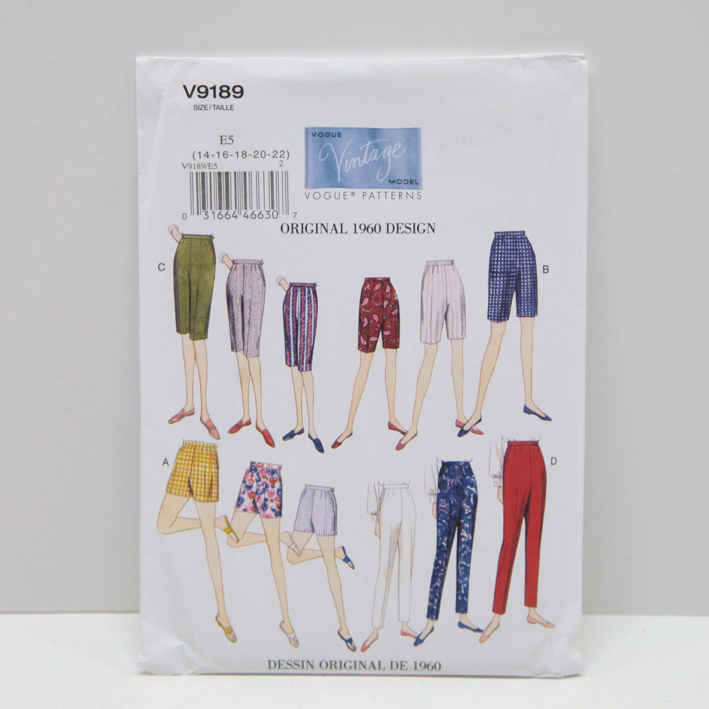 V9189 Vintage Vogue - Misses Shorts and Pants